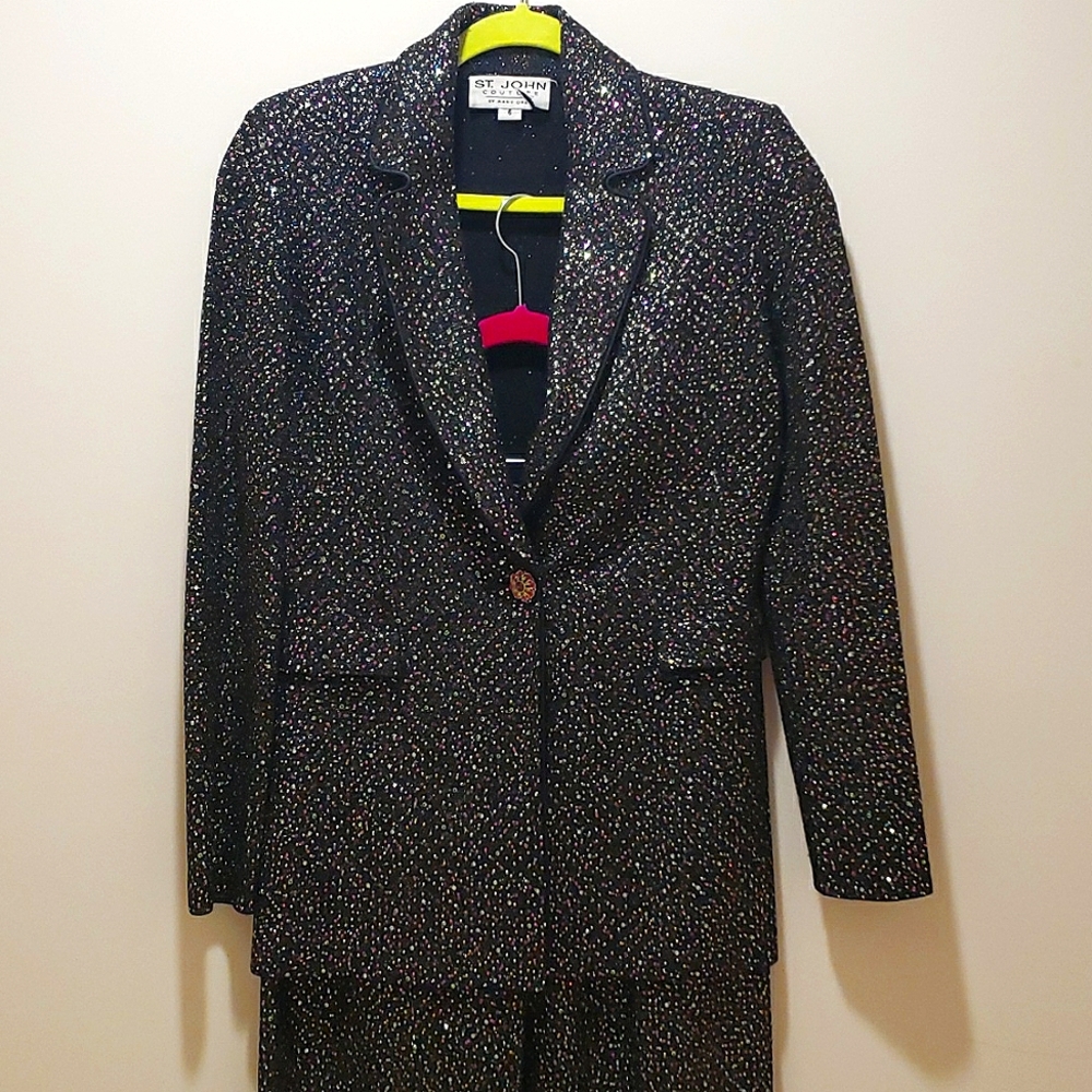 ❤️ST. JOHN COUTURE RARE rhinestone suit